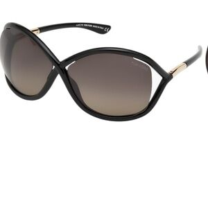 Tom Ford Whitney 64mm Oversize Sunglasses in Shiny Black